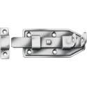 Verrou de porte L.160mm B.65mm Acier galvanisé bleu droit avec boucle