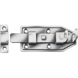 Verrou de porte longueur 120 mm largeur 56 mm acier inoxydable VORMAN