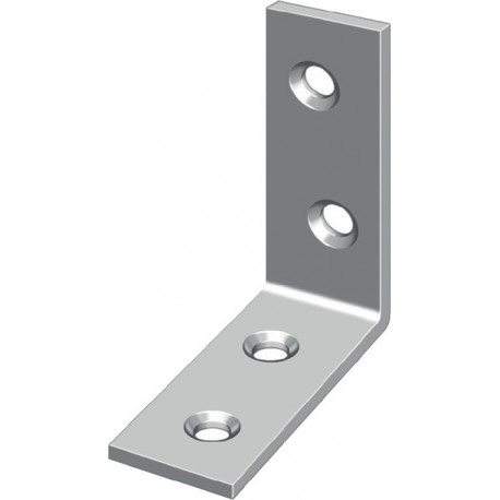 Equerre L.75mm B.18mm S.2mm Fer chromé bleu.HOHAGE (Par 100)
