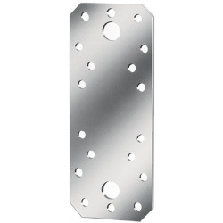 Connecteur plat L.136mm B.55mm S.2,5mm acier galvanisé à chaud (Par 50)