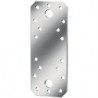Connecteur plat L.136mm B.55mm S.2,5mm acier galvanisé à chaud (Par 50)