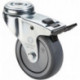 Roulette orientable avec frein D. de la roue 50 mm cap. charge 50 kg avec perçag