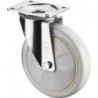 Roulette D.125mm Capacité.450kg plastique L135xB110mm blanc BS ROLLEN