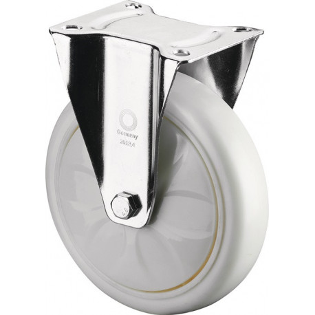 Roulette D.125mm Capolyamidecité .450kg Plastique Support L135xB110mm blanc BS ROLLEN