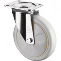 Roulette D.200mm Capacité.750kg plastique L135xB110mm blanc BS ROLLEN