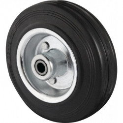 Roue de secours roue Ø 200 mm capacité de charge 205 kg noir axe Ø 20 mm longueur moyeu 59 mm PROMAT