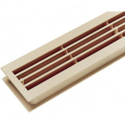 Grille aération L.452mm B.92mm plastique Coins droits (Par 10)