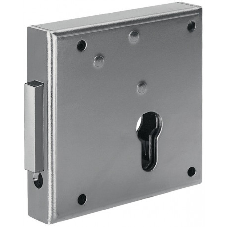 Serrure à pêne dormant pour portail en treillis 100 DIN gauche PZ - 65mm AMF