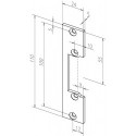 Plaque de frappe plate 106 inox ma Rect.B.24xL.110mm DIN Gauche/droit ASSA ABLOY