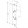 Plaque de frappe plate 096 STA galinox.Rect.B.24xL.130mm DIN Gauche/droit ASSA ABLOY