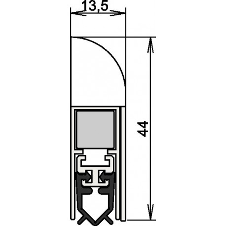 Joint de porte Wind-Ex 1-310 1-s.L.985mm Alu anodisé.HLT ATHMER