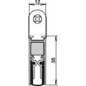 Joint de porte Doppeldicht® M-12/35 1-393 2-s.L.833mm aluminium, anodisé argent ATHMER