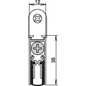 Joint de porte Doppeldicht® M-12/35 1-392 1-s.L.1083mm aluminium, anodisé argent ATHMER