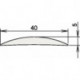 Seuil en aluminium 090 3-111 L.840mm argent alu elox.ATHMER