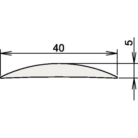 Seuil en aluminium 090 3-111 L.1090mm argent alu elox.ATHMER
