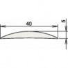 Seuil en aluminium 090 3-111 L.1090mm argent alu elox.ATHMER