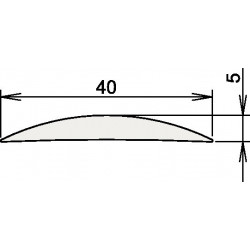 Seuil en aluminium 090 3-111 L.1215mm argent alu elox.ATHMER
