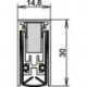 Joint de porte Schall-Ex® L-15/30 WS 1-880 1-s.L.708mm Alu anodisé.HLT ATHMER
