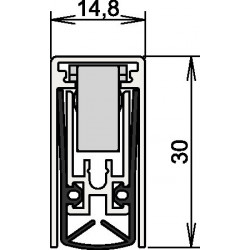 Joint de porte Schall-Ex® L-15/30 WS 1-880 1-s.L.958mm Alu anodisé.HLT ATHMER