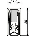 Joint de porte Schall-Ex® L-15/30 WS 1-880 1-s.L.1208mm Alu anodisé.HLT ATHMER