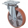 Roulette orientable avec frein D. de la roue 125 mm cap. charge 200 kg avec plaq