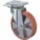 Roulette orientable avec frein D. de la roue 160 mm cap. charge 300 kg avec plaq