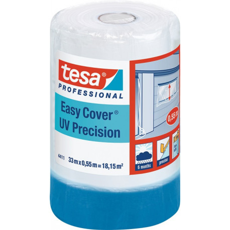 Bande en film plastique Easy Cover 4411 UV précision longueur 33 m largeur 550 mm rouleau TESA (Par 8)