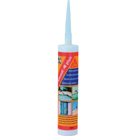 Enduit d’étanchéité en silicone SIKASIL N plus gris 300 ml cartouche SIKA (Par 12)