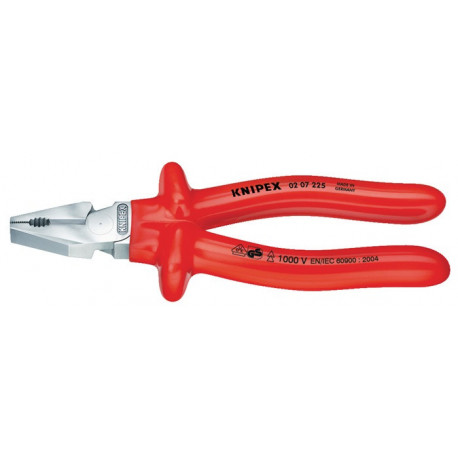 Pince universelle à forte démultiplicat. longueur 225 mm chromé isolé par immers