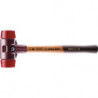 Maillet à frappe amortie SIMPLEX longueur 300 mm D. de la tête 30 mm dur bois plastique rouge HALDER