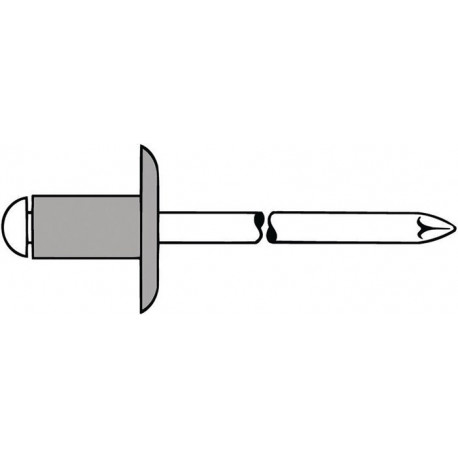 Rivet POP tige de rivet D. x l. 5 x 10 mm K11 aluminium/acier inoxydable 500 pièce GESIPA (Par 500)