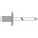 Rivet POP PolyGrip® tige de rivet D. x l. 4 x 17 mm K12 aluminium/acier 500 pièc (Par 500)