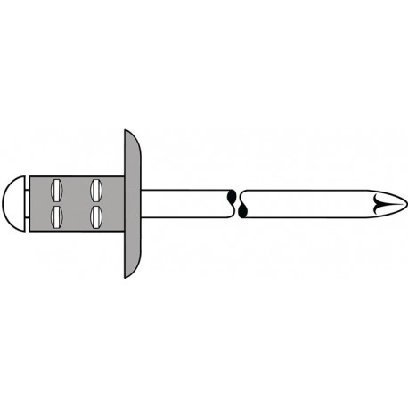 Rivet POP PolyGrip tige de rivet D. x l. 4 x 10 mm K12 aluminium/acier inoxydable 500 pièce GESIPA (Par 500)