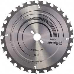 Lame pour scie circulaire D. ext. 300 mm nombre de dents 28 WZ perçage 30 mm l. de coupe 3,2 mm HM BOSCH