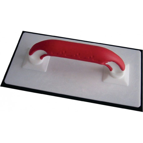Platoir à lisser avec manche bicomp., garn. caoutch.alv. plastique L280xl140xS10 mm KRONEN-HANSA