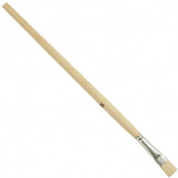 Pinceau de soie Gussow taille 14 largeur 10 mm soies claires de haute qualité tô (Par 12)