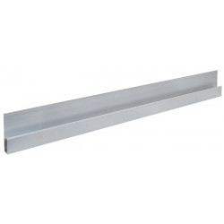 Règle à lisser en alu forme h longueur 1200 mm avec bourrelet de renforcement aluminium