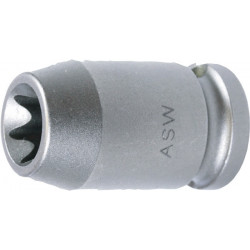Jeu d'embout de clé à douille forte démult. 720 E 1/2 po. E 24 45 mm ASW