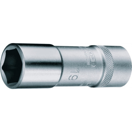 Jeu de clés à douille 19 L 1/2 po. 6 pans ouv. de clé 13 mm longueur 77 mm GEDOR