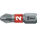 Embout 851/1 BTZ 1/4 po. PH 1 longueur 25 mm BiTorsion, dur tenace WERA (Par 10)