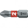 Embout 851/1 BTZ 1/4 po. PH 2 longueur 25 mm BiTorsion dur tenace WERA (Par 10)