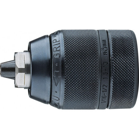 Mandrin de perceuse à serrage rapide D. de serrage 1-10 mm 1/2 po.-20 mm pour rotation à droite et à gauche métal RöhM