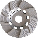 Meule boisseau diamant 125 mm pour béton et granit 22,23 mm une rangé