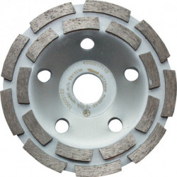 Meule boisseau diamant 180 mm pour béton et granit 22,23 mm deux rangées