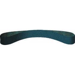 Bande abrasive CS 411 Y L. 533 mm l. 9 mm granulation 40 pour acier/INOX/métaux non ferreux corindon zirconien KLINGSPOR (Par 25)