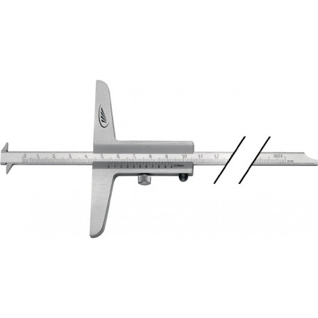 Jauge de profondeur 300 mm règle de mesure à déport 8 x 3 mm HELIOS PREISSER