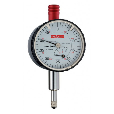 Petit comparateur KM4/5T 5 mm lecture 001 mm sans protection antichoc KÄFER