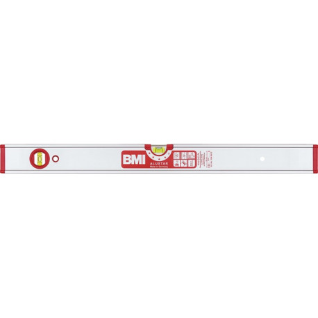 Niveau à bulles ALUSTAR 80 cm aluminium argent ± 05 mm/m BMI