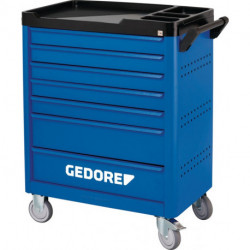 Servante d’atelier WSL-L-TS-308 workster l.785xP510xH1045 mm 400 kg 7 tiroirs tôle d’acier GEDORE