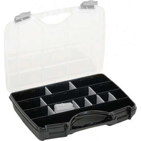 Mallette de rangement l.460xP350xH81 mm maxi. 25 comp. 21 cloisons sép. libres t